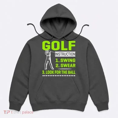 Funny Golf Instructions Hoodie
