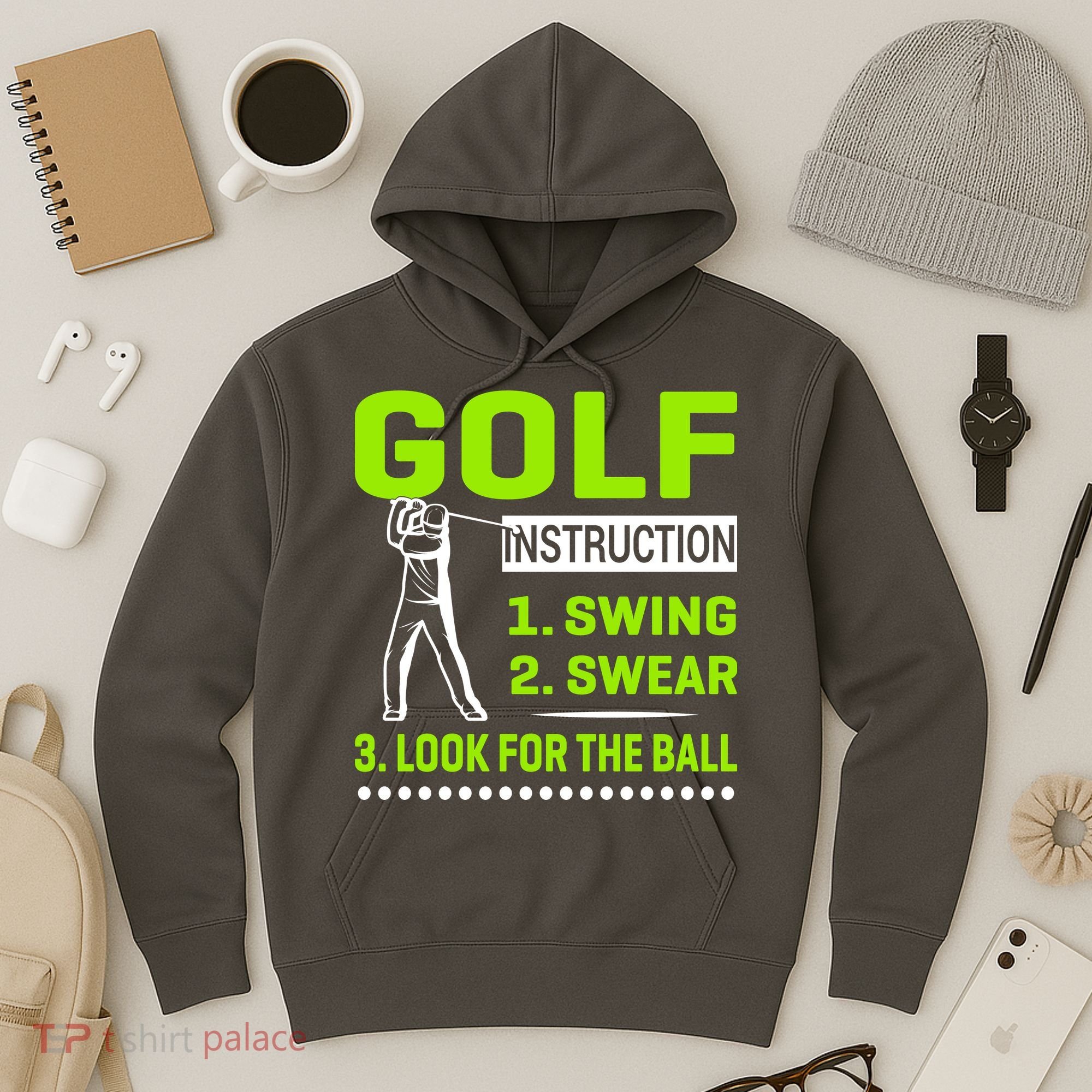 Funny Golf Instructions Hoodie