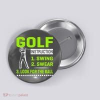 Funny Golf Instructions Button thumb 0