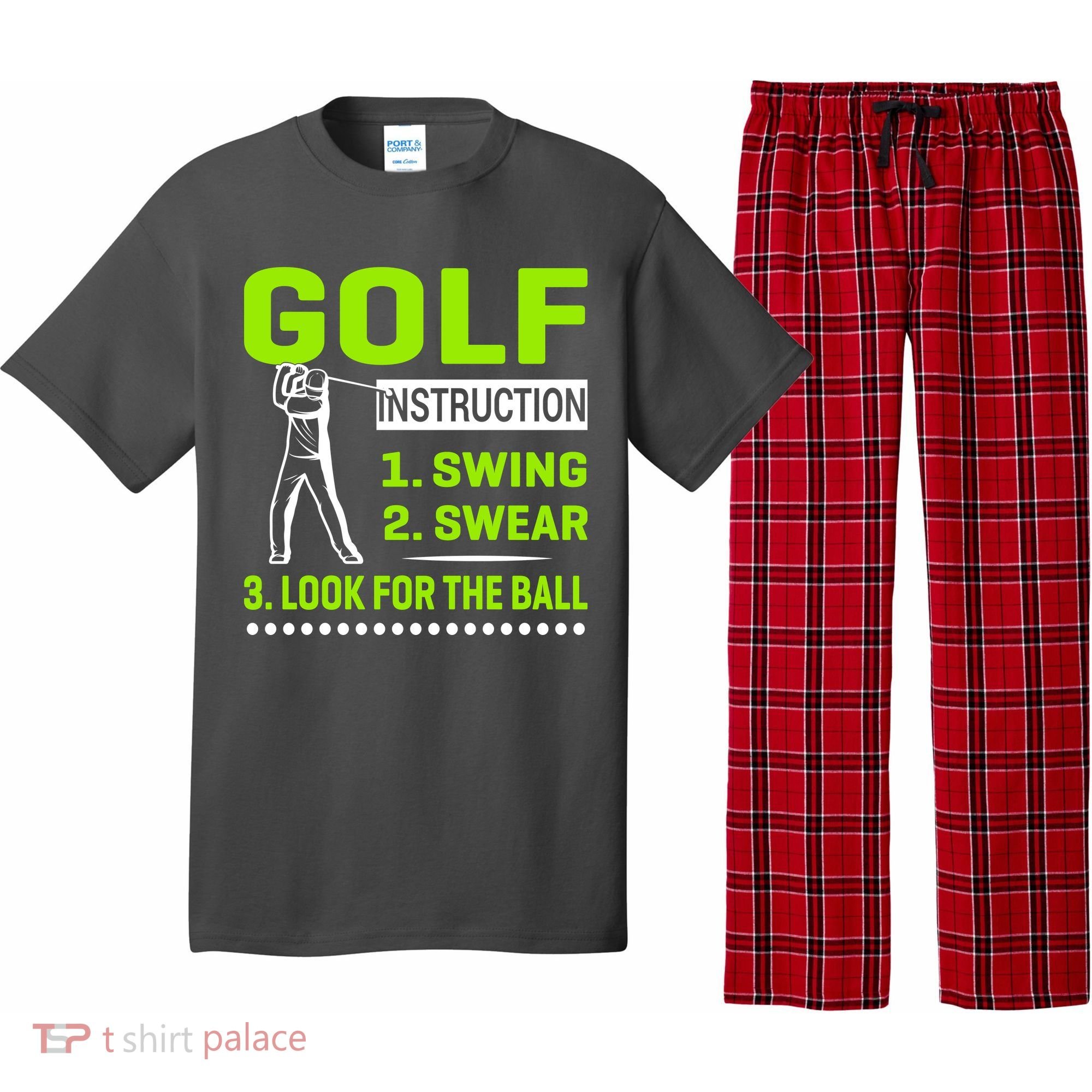 Funny Golf Instructions Pajama Set