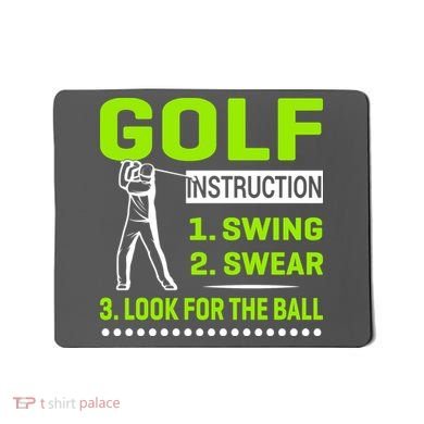 Funny Golf Instructions Mousepad