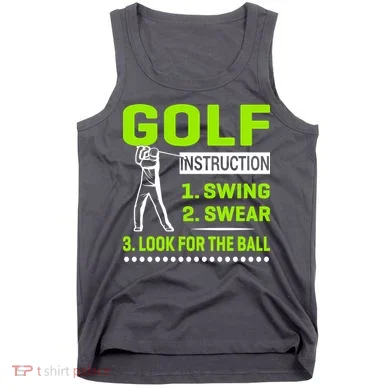 Funny Golf Instructions Tank Top