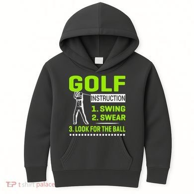 Funny Golf Instructions Kids Hoodie
