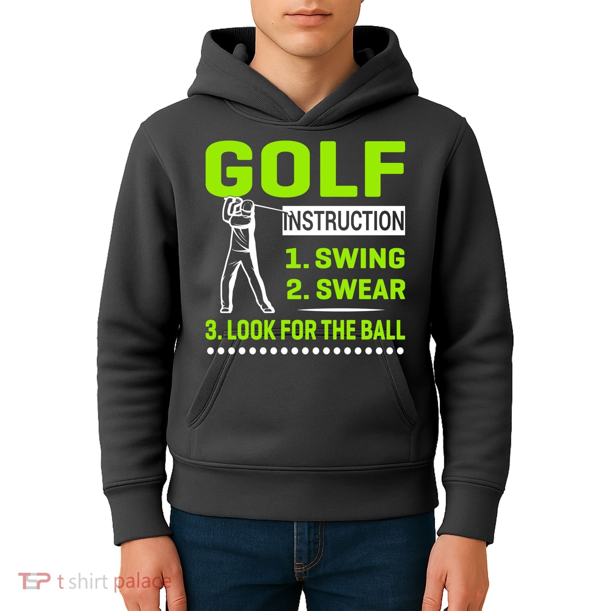 Funny Golf Instructions Kids Hoodie