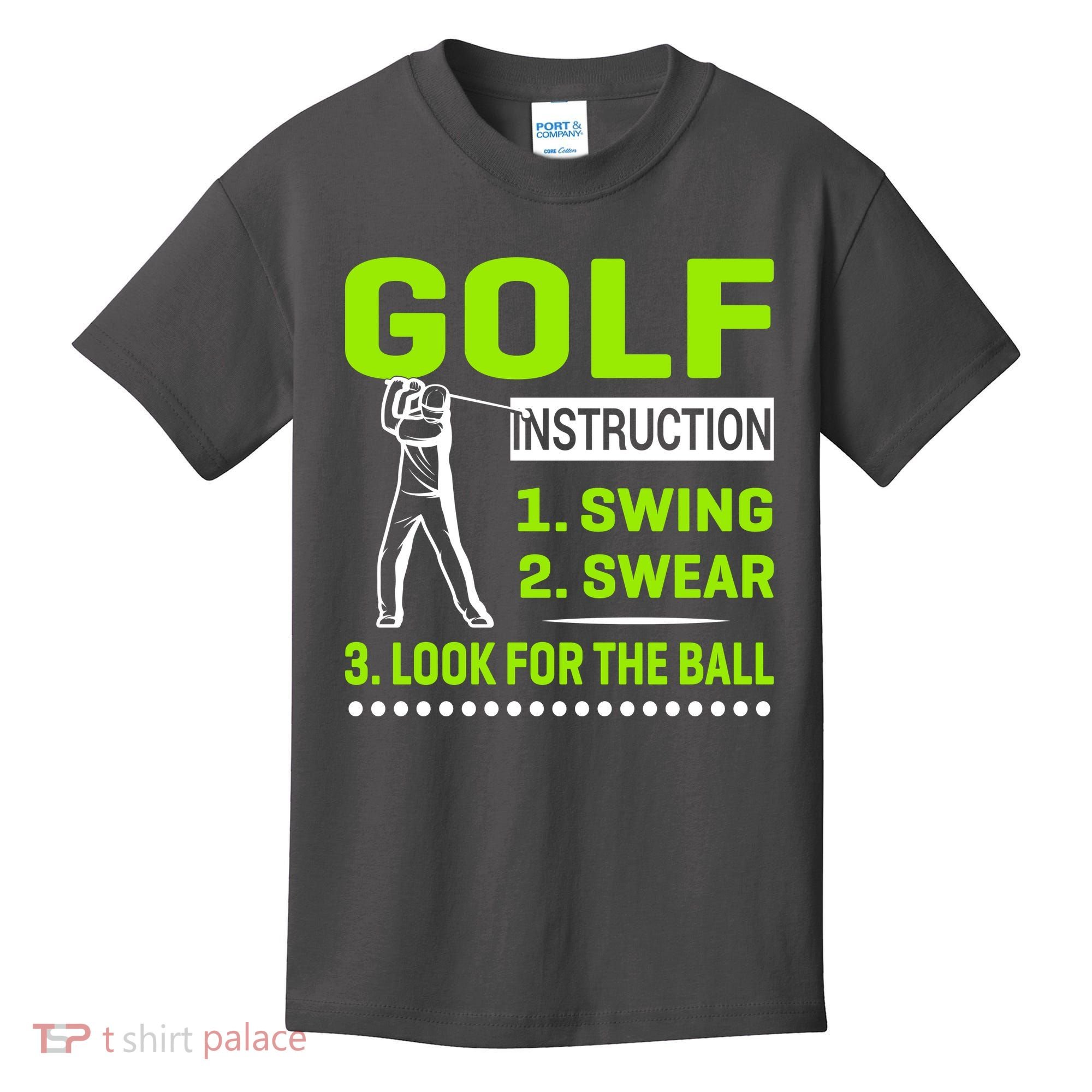 Funny Golf Instructions Kids T-Shirt