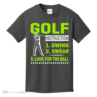 Funny Golf Instructions Kids T-Shirt