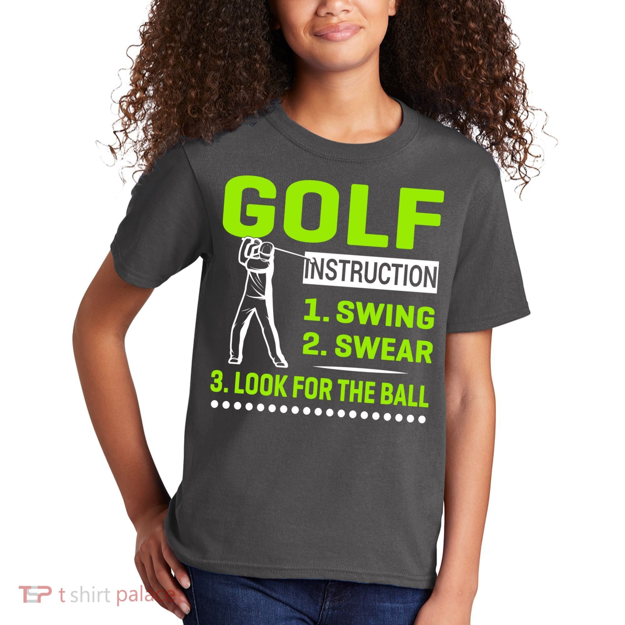 Funny Golf Instructions Kids T-Shirt