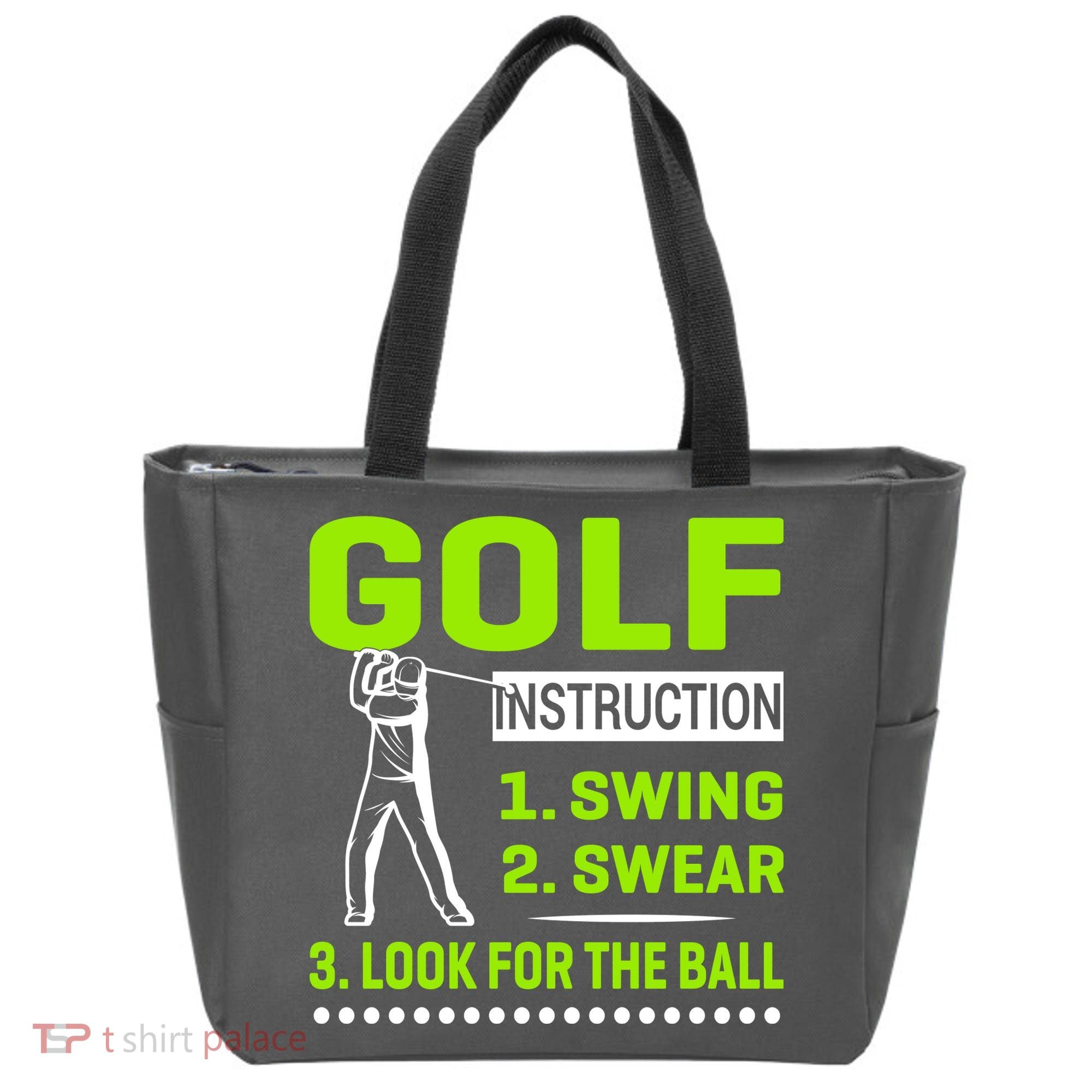 Funny Golf Instructions Tote Bag