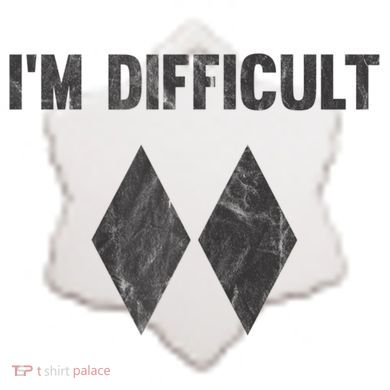Funny Gift I'm Difficult Double Black Diamond Ski Snowboard Gift Ceramic Ornament