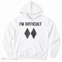 Funny Gift I'm Difficult Double Black Diamond Ski Snowboard Gift Hoodie thumb 0