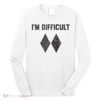 Funny Gift I'm Difficult Double Black Diamond Ski Snowboard Gift Long Sleeve Shirt thumb 0