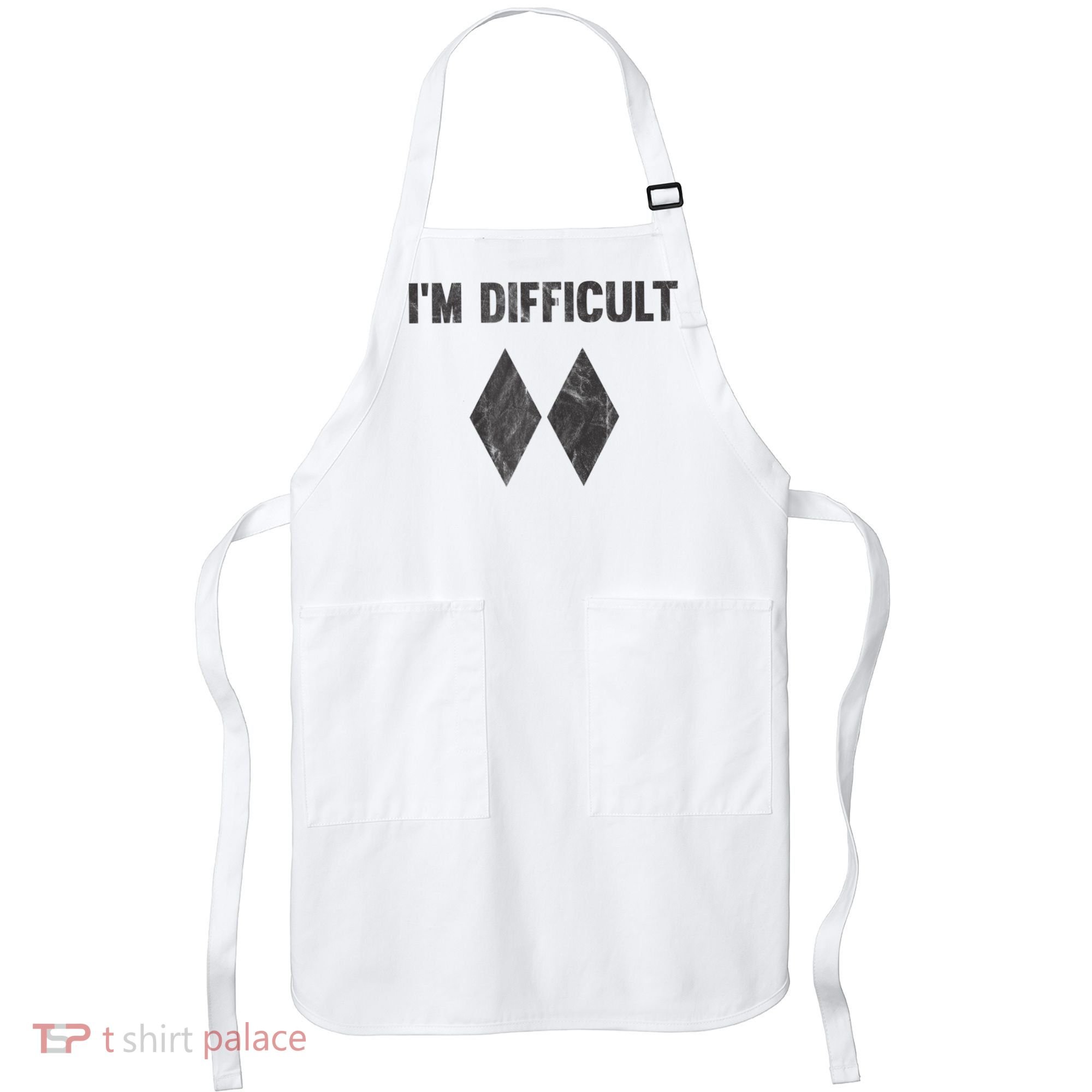 Funny Gift I'm Difficult Double Black Diamond Ski Snowboard Gift Apron
