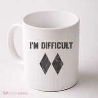 Funny Gift I'm Difficult Double Black Diamond Ski Snowboard Gift Coffee Mug thumb 0