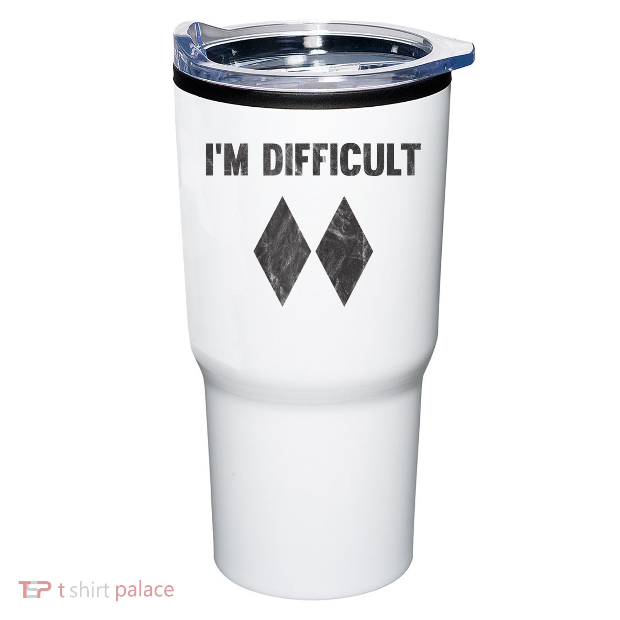 Funny Gift I'm Difficult Double Black Diamond Ski Snowboard Gift Tumbler