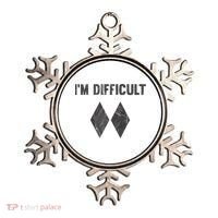 Funny Gift I'm Difficult Double Black Diamond Ski Snowboard Gift Ornament thumb 0