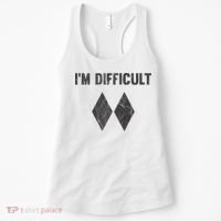 Funny Gift I'm Difficult Double Black Diamond Ski Snowboard Gift Women's Tank Top thumb 0