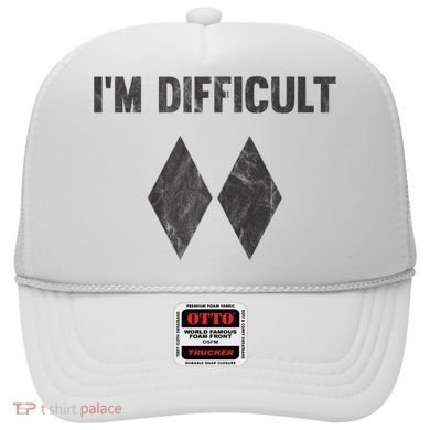 Funny Gift I'm Difficult Double Black Diamond Ski Snowboard Gift Hat