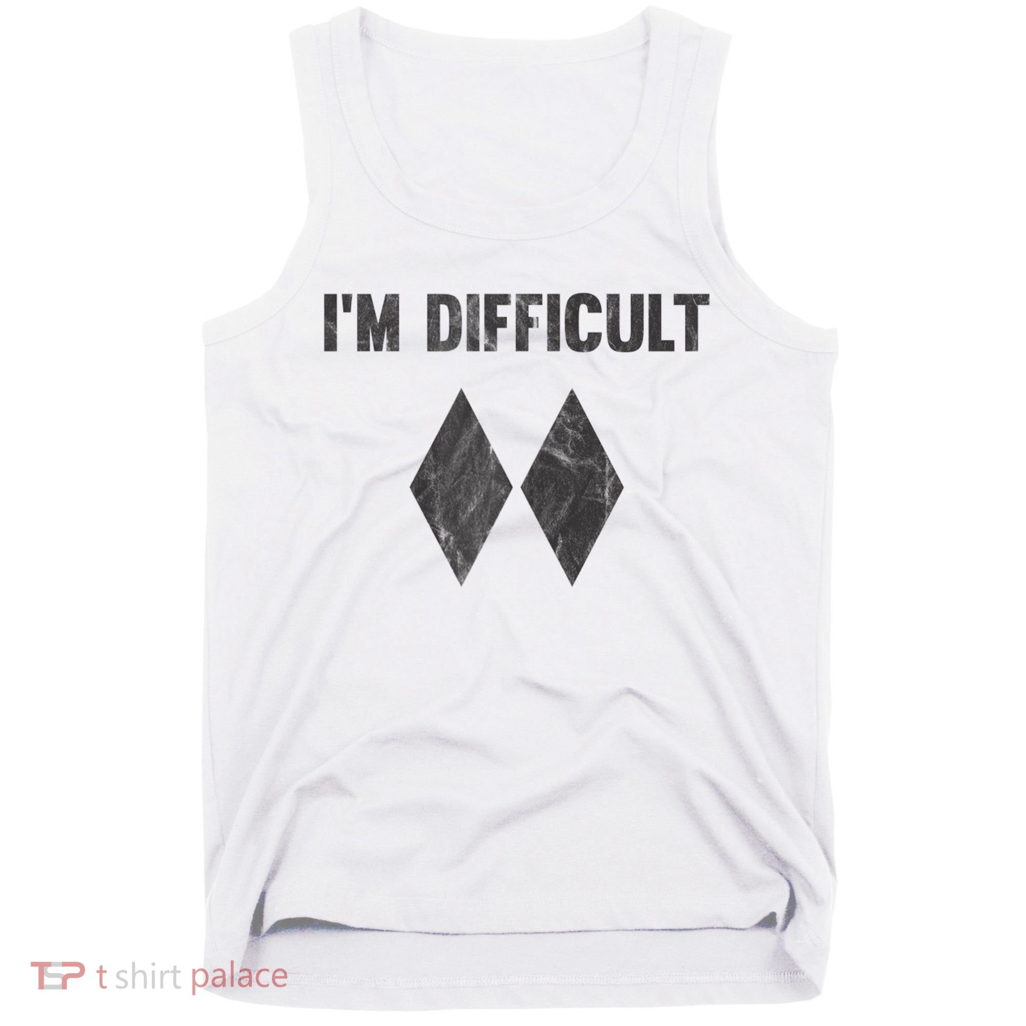 Funny Gift I'm Difficult Double Black Diamond Ski Snowboard Gift Tank Top