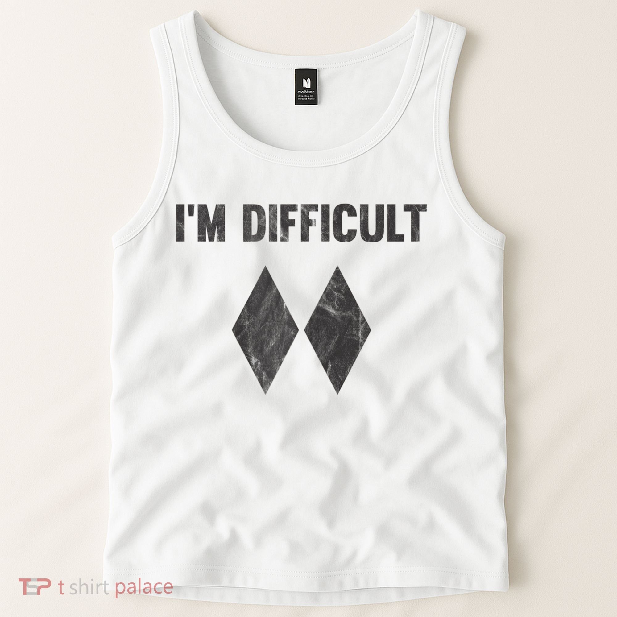 Funny Gift I'm Difficult Double Black Diamond Ski Snowboard Gift Tank Top
