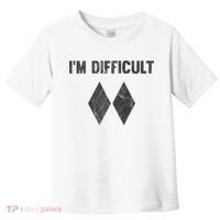 Funny Gift I'm Difficult Double Black Diamond Ski Snowboard Gift Toddler T-Shirt thumb 0
