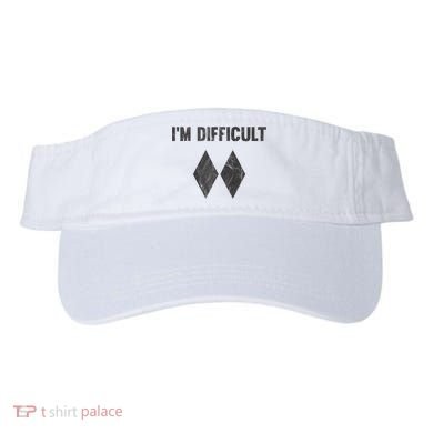 Funny Gift I'm Difficult Double Black Diamond Ski Snowboard Gift Visor