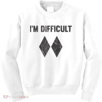 Funny Gift I'm Difficult Double Black Diamond Ski Snowboard Gift Kids Sweatshirt thumb 0