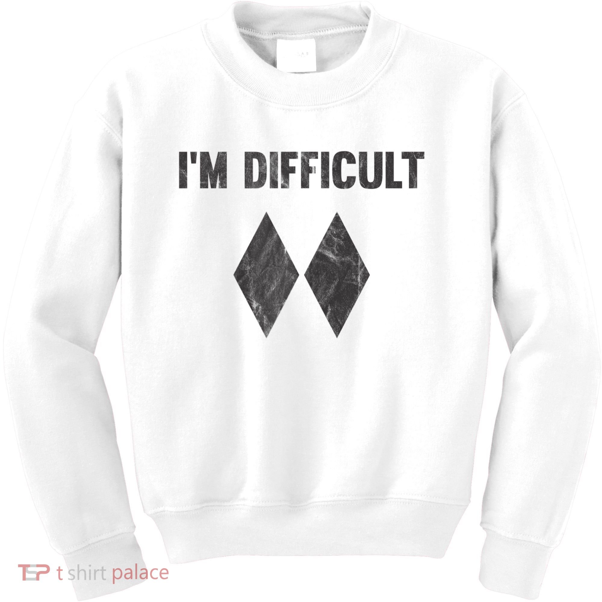 Funny Gift I'm Difficult Double Black Diamond Ski Snowboard Gift Kids Sweatshirt