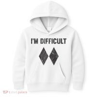 Funny Gift I'm Difficult Double Black Diamond Ski Snowboard Gift Kids Hoodie thumb 0