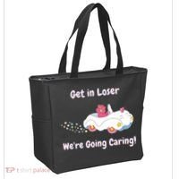 Funny Get In Loser, We're Going Caring Bear Tote Bag thumb 2