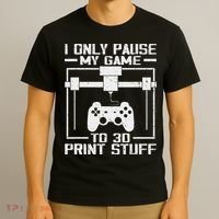 Funny Gamer I Pause My Game To 3d Print T-Shirt thumb 3