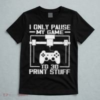 Funny Gamer I Pause My Game To 3d Print T-Shirt thumb 5