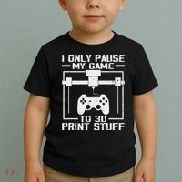 Funny Gamer I Pause My Game To 3d Print Toddler T-Shirt thumb 2