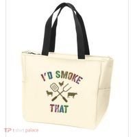 Funny Grilling ID Smoke That Grill Daddy Pit Meat Squad Tote Bag thumb 3