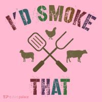 Funny Grilling ID Smoke That Grill Daddy Pit Meat Squad Coaster thumb 2