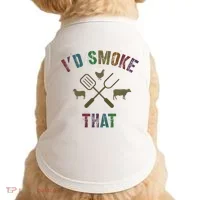 Funny Grilling ID Smoke That Grill Daddy Pit Meat Squad Doggie Tank thumb 0