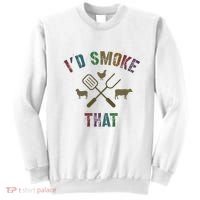 Funny Grilling ID Smoke That Grill Daddy Pit Meat Squad Sweatshirt thumb 0