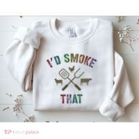 Funny Grilling ID Smoke That Grill Daddy Pit Meat Squad Sweatshirt thumb 2
