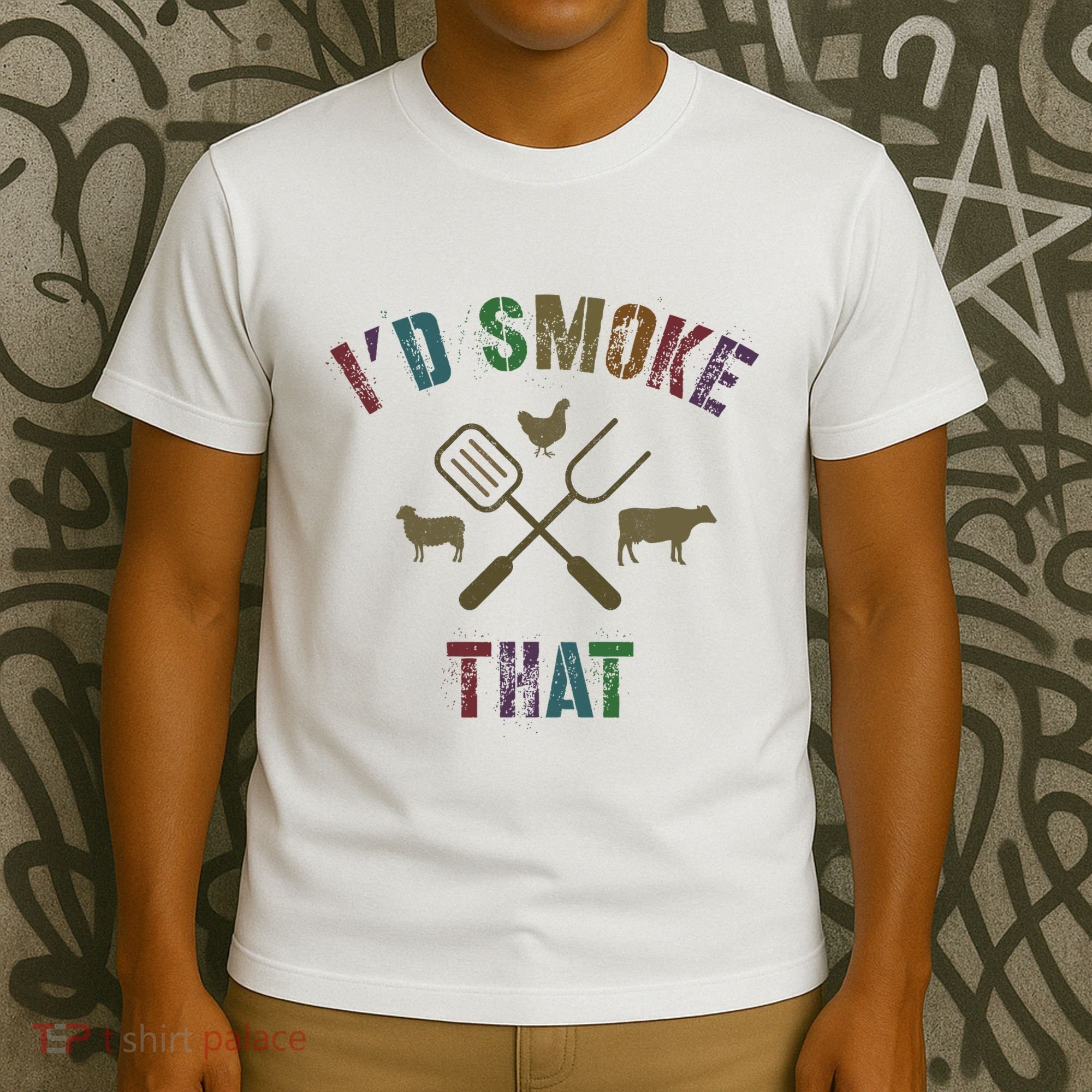 Funny Grilling ID Smoke That Grill Daddy Pit Meat Squad T-Shirt