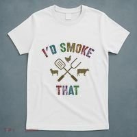 Funny Grilling ID Smoke That Grill Daddy Pit Meat Squad T-Shirt thumb 5