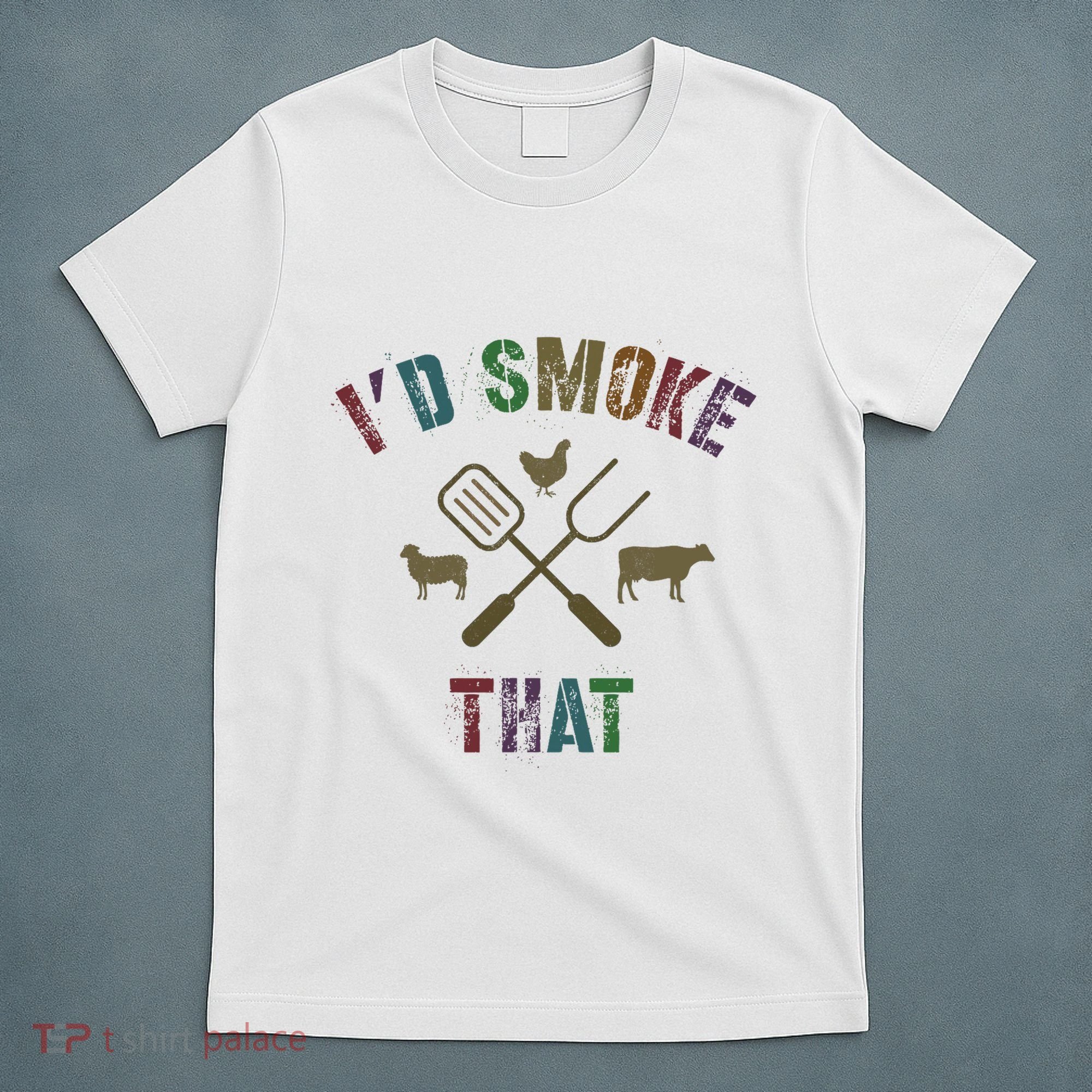 Funny Grilling ID Smoke That Grill Daddy Pit Meat Squad T-Shirt