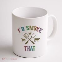 Funny Grilling ID Smoke That Grill Daddy Pit Meat Squad Coffee Mug thumb 1