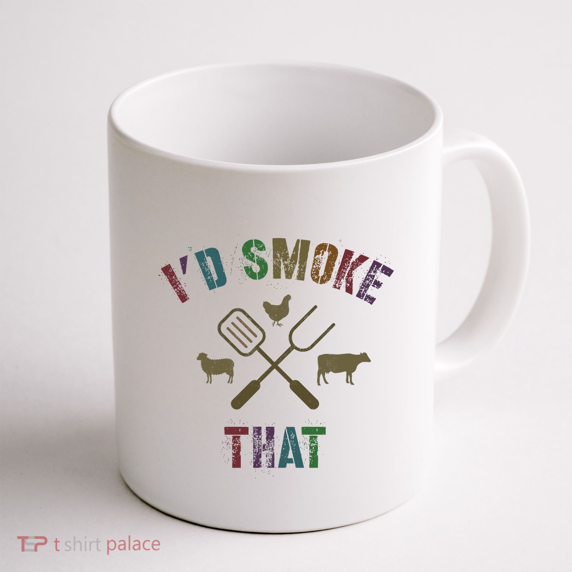 Funny Grilling ID Smoke That Grill Daddy Pit Meat Squad Coffee Mug