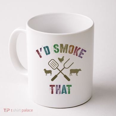 Funny Grilling ID Smoke That Grill Daddy Pit Meat Squad Coffee Mug