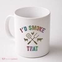 Funny Grilling ID Smoke That Grill Daddy Pit Meat Squad Coffee Mug thumb 0