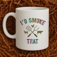 Funny Grilling ID Smoke That Grill Daddy Pit Meat Squad Coffee Mug thumb 2