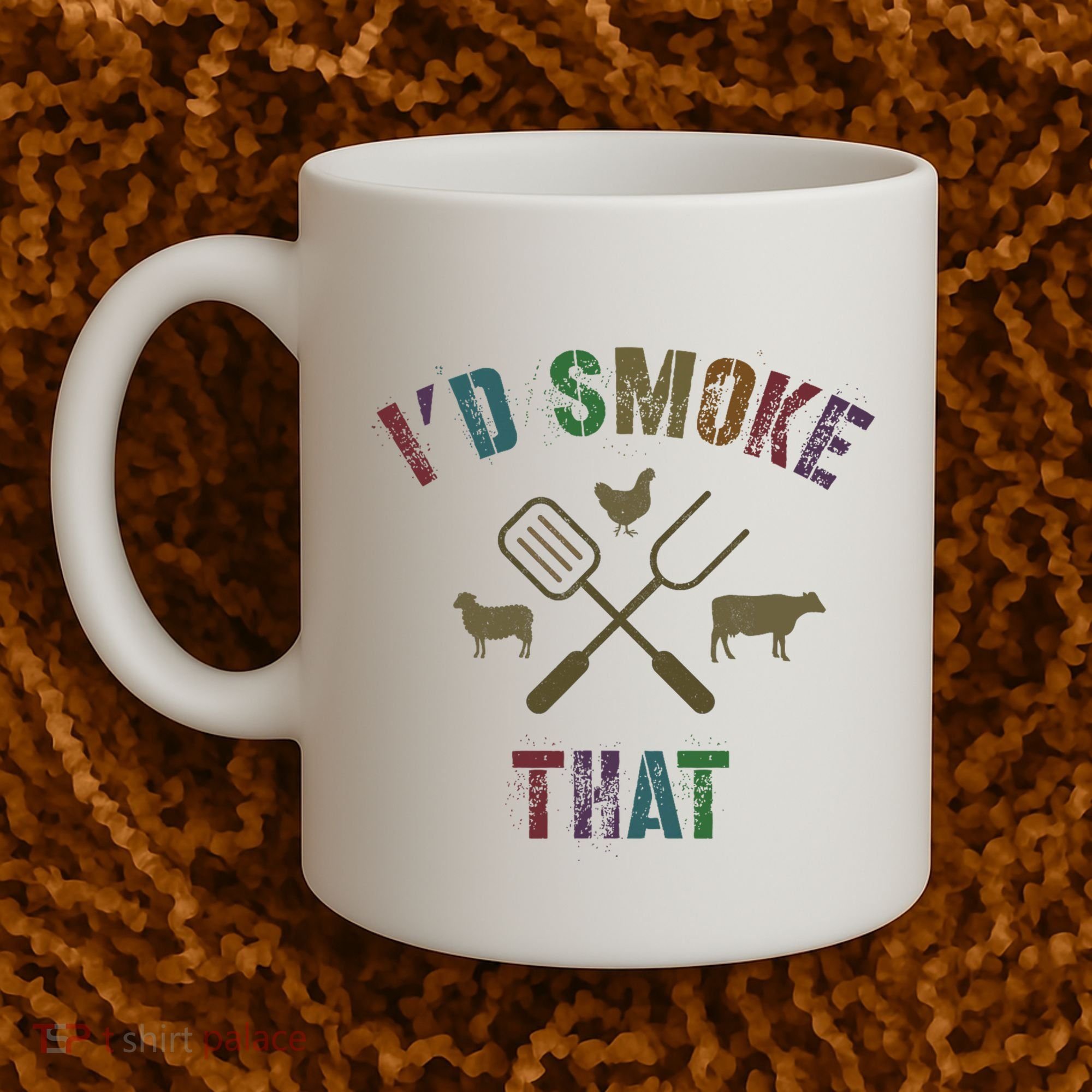 Funny Grilling ID Smoke That Grill Daddy Pit Meat Squad Coffee Mug