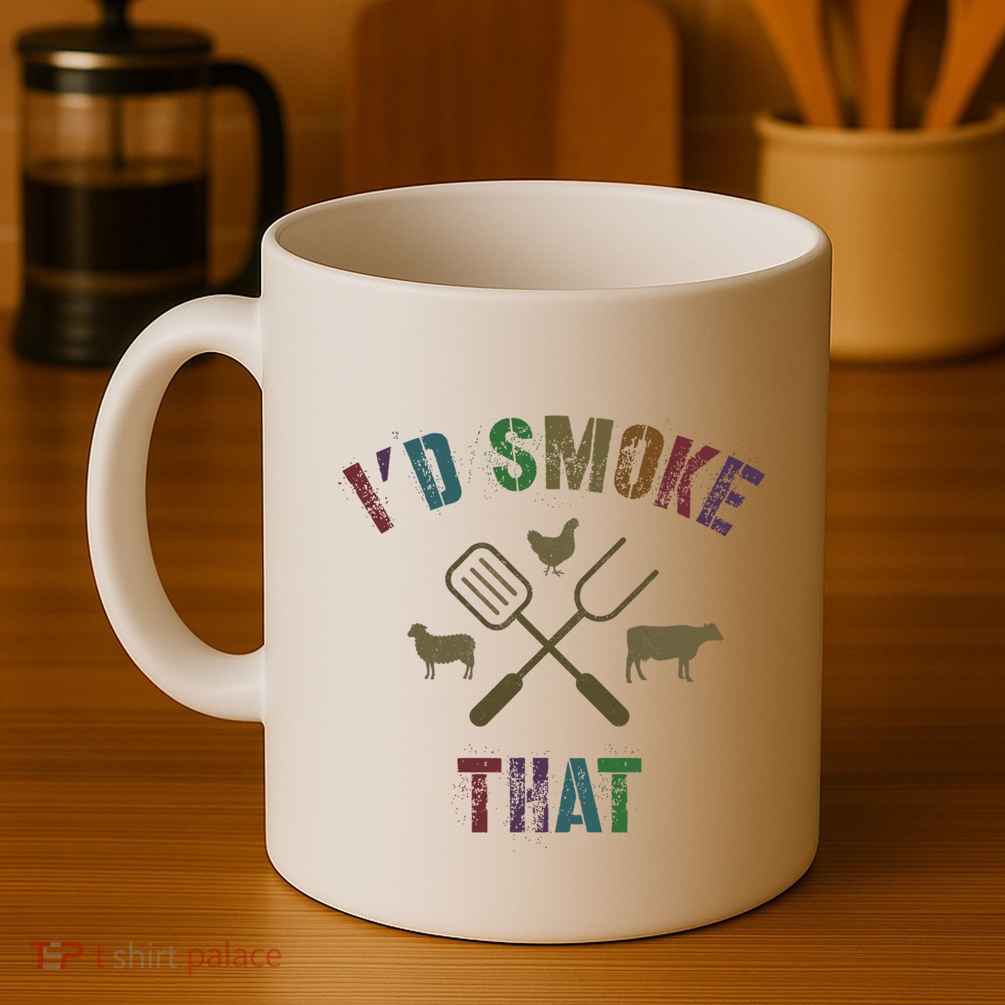 Funny Grilling ID Smoke That Grill Daddy Pit Meat Squad Coffee Mug
