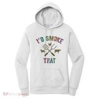 Funny Grilling ID Smoke That Grill Daddy Pit Meat Squad Women's Hoodie thumb 0
