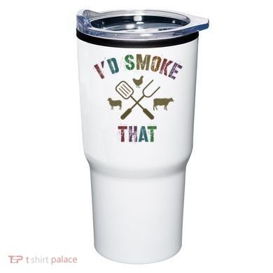 Funny Grilling ID Smoke That Grill Daddy Pit Meat Squad Tumbler