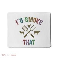 Funny Grilling ID Smoke That Grill Daddy Pit Meat Squad Mousepad thumb 0